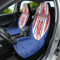 Paraguay Football Car Seat Cover Trophy Grunge Stripes