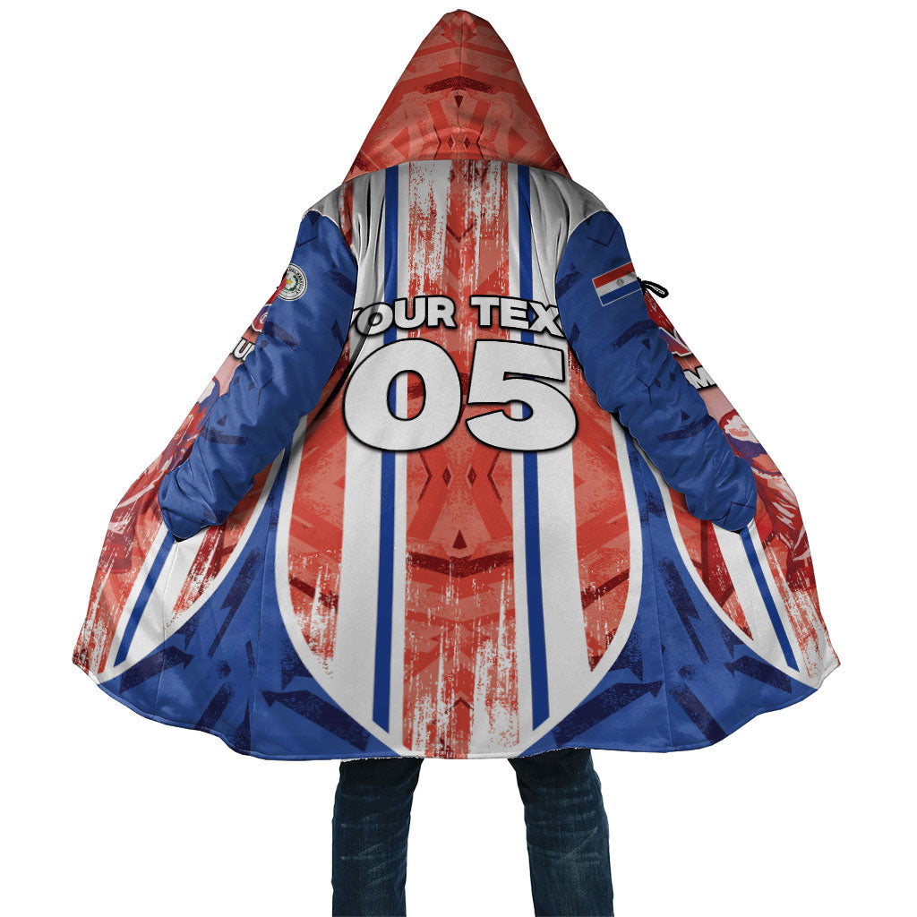 Custom Paraguay Football Cloak Trophy Grunge Stripes