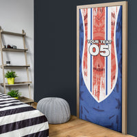 Custom Paraguay Football Door Cover Trophy Grunge Stripes