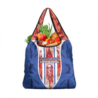 Paraguay Football Grocery Bag Trophy Grunge Stripes