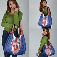Paraguay Football Grocery Bag Trophy Grunge Stripes