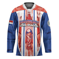 Custom Paraguay Football Hockey Jersey Trophy Grunge Stripes