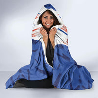 Paraguay Football Hooded Blanket Trophy Grunge Stripes