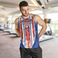 Custom Paraguay Football Men Tank Top Trophy Grunge Stripes