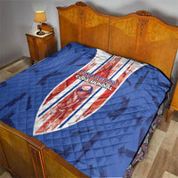 Paraguay Football Quilt Trophy Grunge Stripes