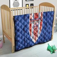 Paraguay Football Quilt Trophy Grunge Stripes