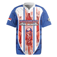 Custom Paraguay Football Rugby Jersey Trophy Grunge Stripes