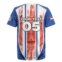 Custom Paraguay Football Rugby Jersey Trophy Grunge Stripes