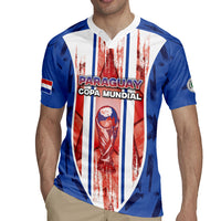 Custom Paraguay Football Rugby Jersey Trophy Grunge Stripes