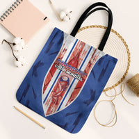 Paraguay Football Tote Bag Trophy Grunge Stripes