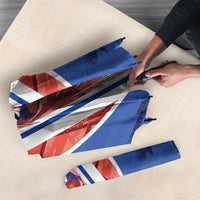 Paraguay Football Umbrella Trophy Grunge Stripes