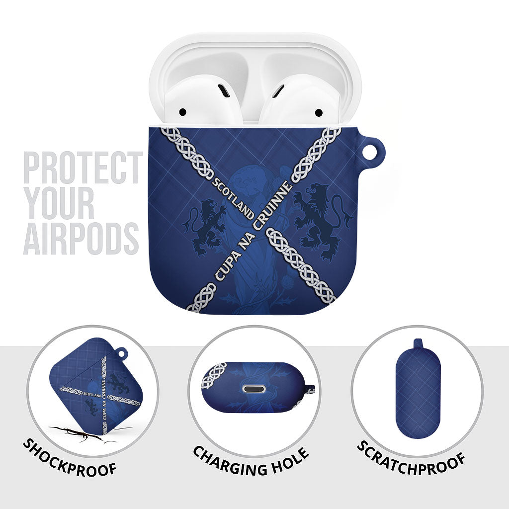 Scotland Football AirPods Case Saltire Celtic Knot Lion Rampant
