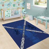 Scotland Football Area Rug Saltire Celtic Knot Lion Rampant