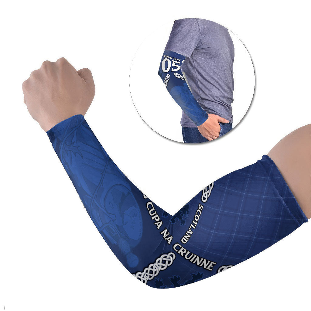 Custom Scotland Football Arm Sleeves Saltire Celtic Knot Lion Rampant