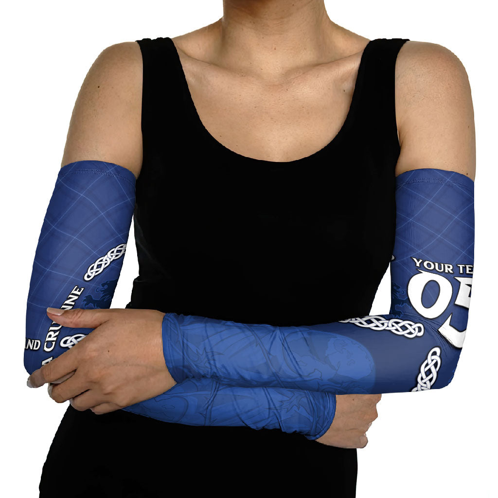 Custom Scotland Football Arm Sleeves Saltire Celtic Knot Lion Rampant