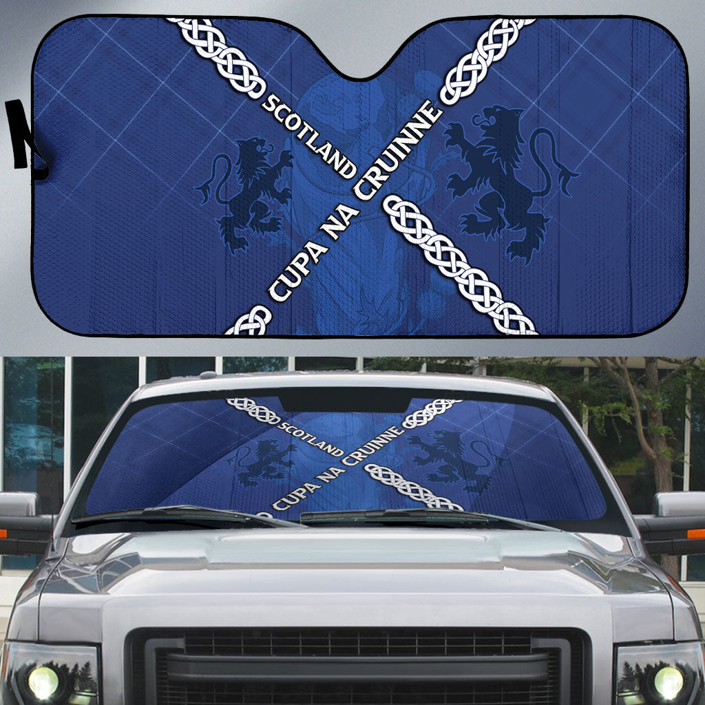 Scotland Football Auto Sun Shade Saltire Celtic Knot Lion Rampant