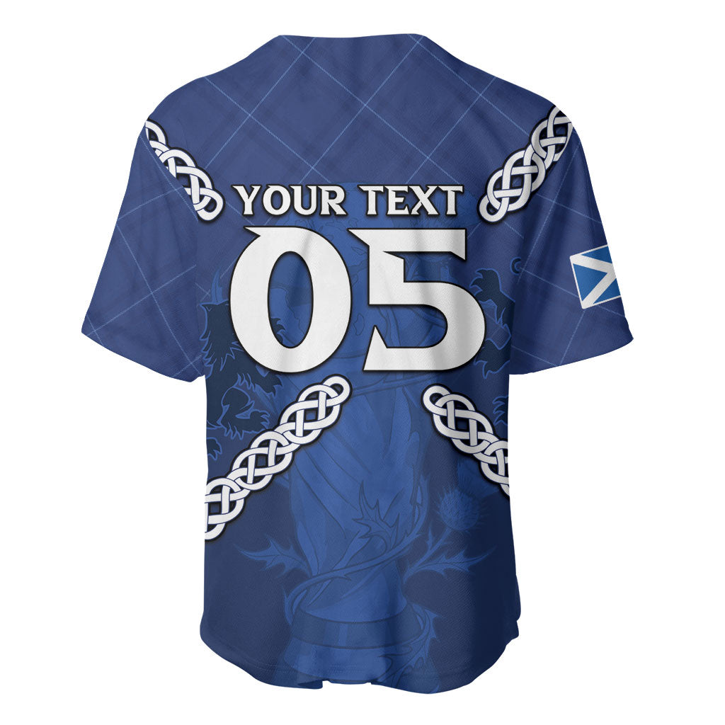 Custom Scotland Football Baseball Jersey Saltire Celtic Knot Lion Rampant