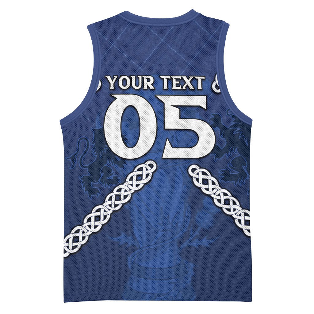 Custom Scotland Football Basketball Jersey Saltire Celtic Knot Lion Rampant