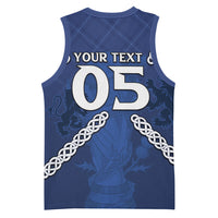 Custom Scotland Football Basketball Jersey Saltire Celtic Knot Lion Rampant