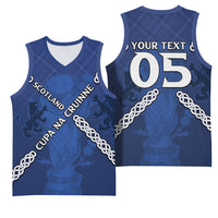 Custom Scotland Football Basketball Jersey Saltire Celtic Knot Lion Rampant