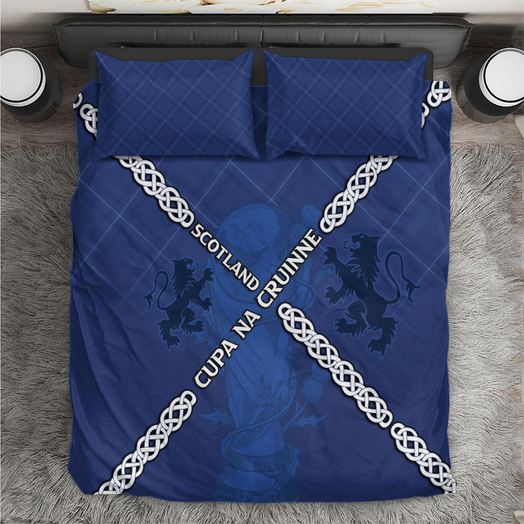 Scotland Football Bedding Set Saltire Celtic Knot Lion Rampant