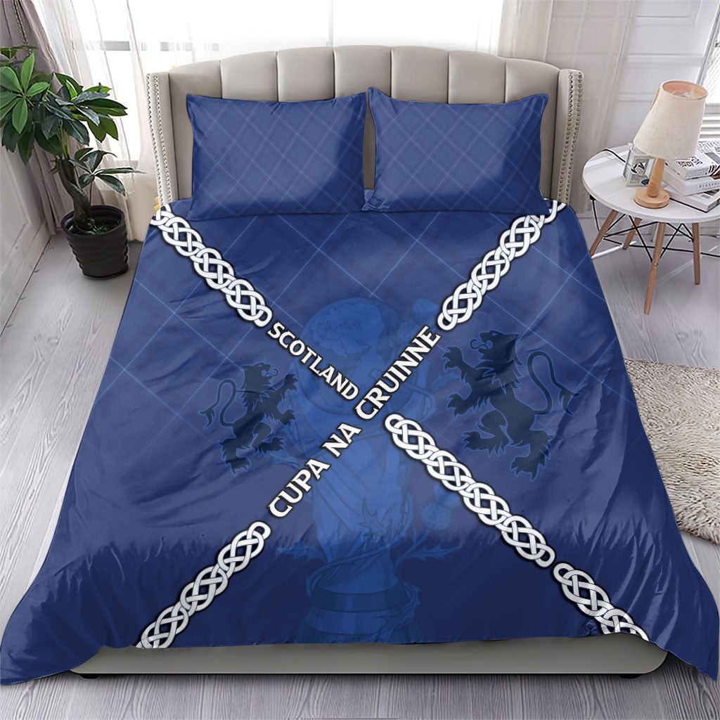 Scotland Football Bedding Set Saltire Celtic Knot Lion Rampant