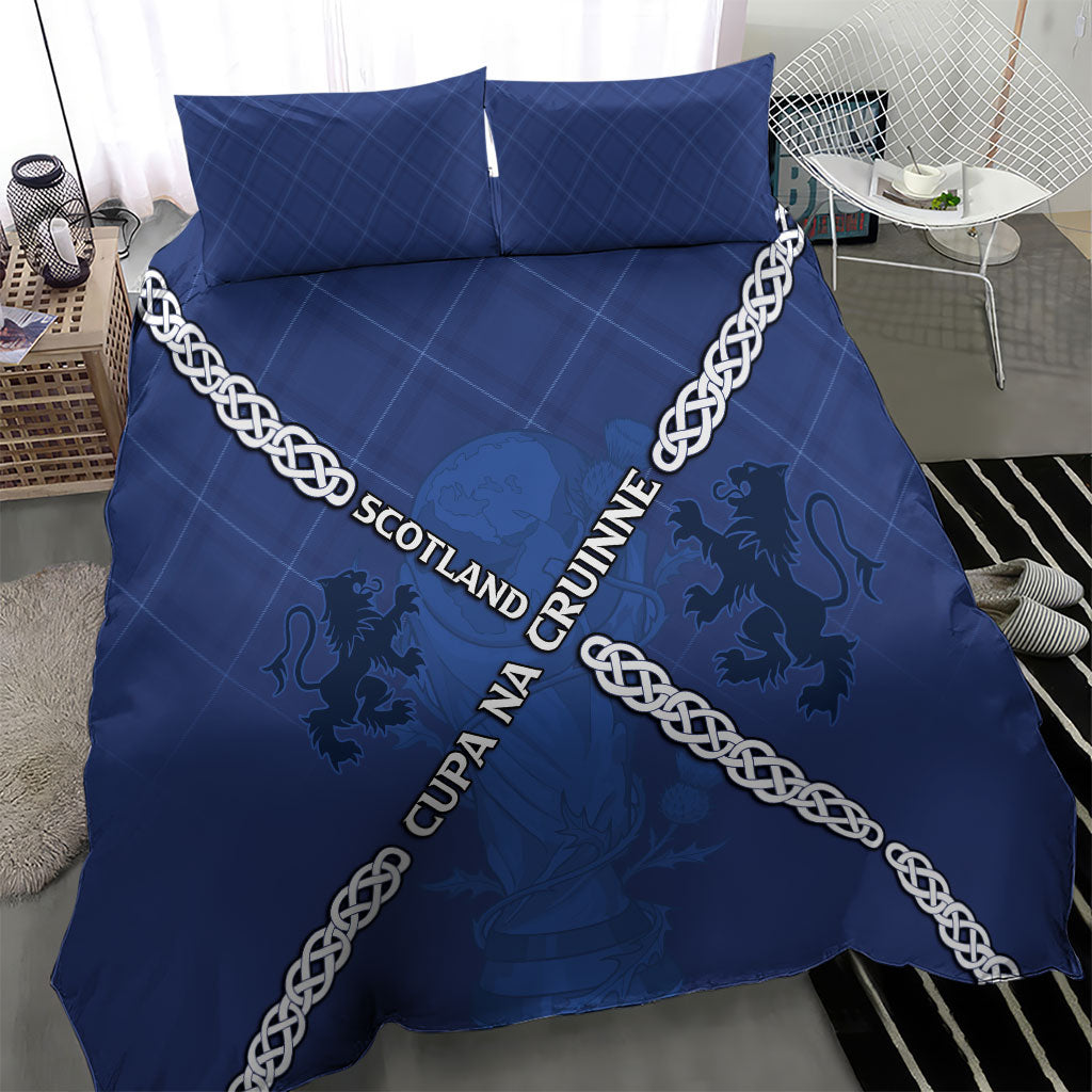 Scotland Football Bedding Set Saltire Celtic Knot Lion Rampant