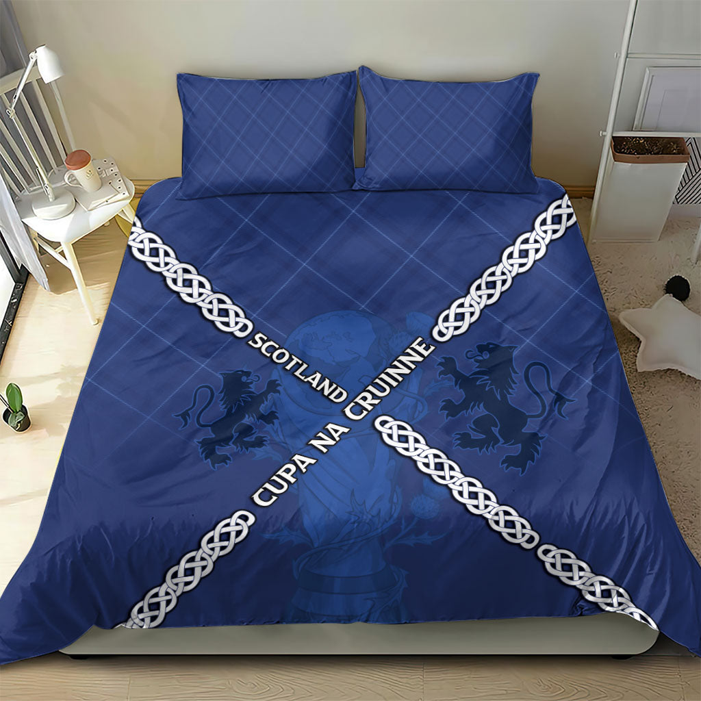 Scotland Football Bedding Set Saltire Celtic Knot Lion Rampant