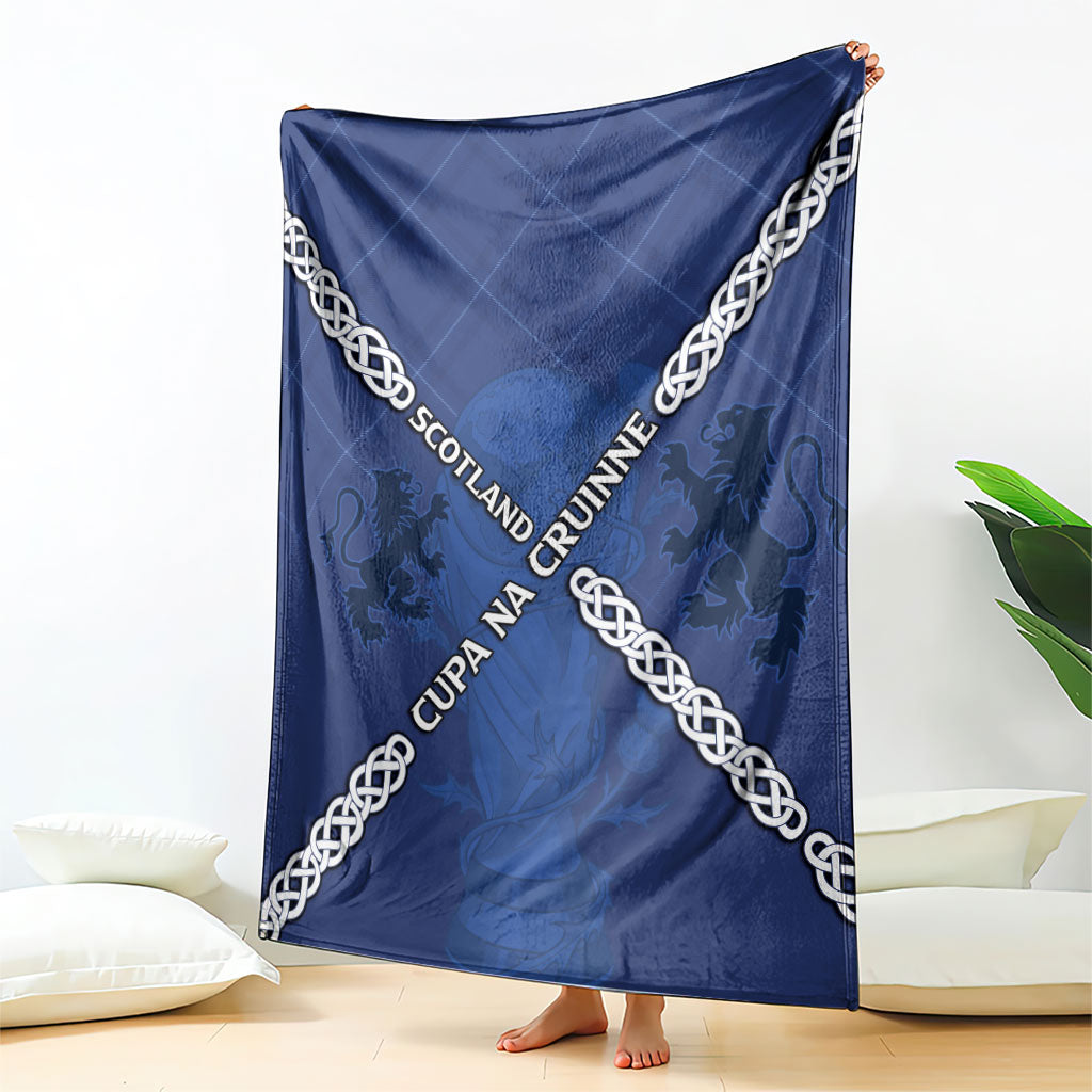Scotland Football Blanket Saltire Celtic Knot Lion Rampant