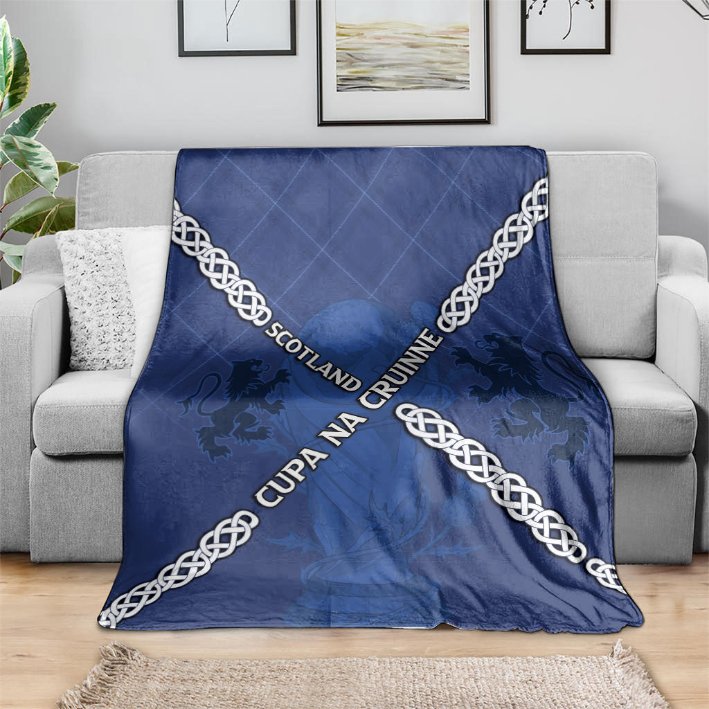 Scotland Football Blanket Saltire Celtic Knot Lion Rampant