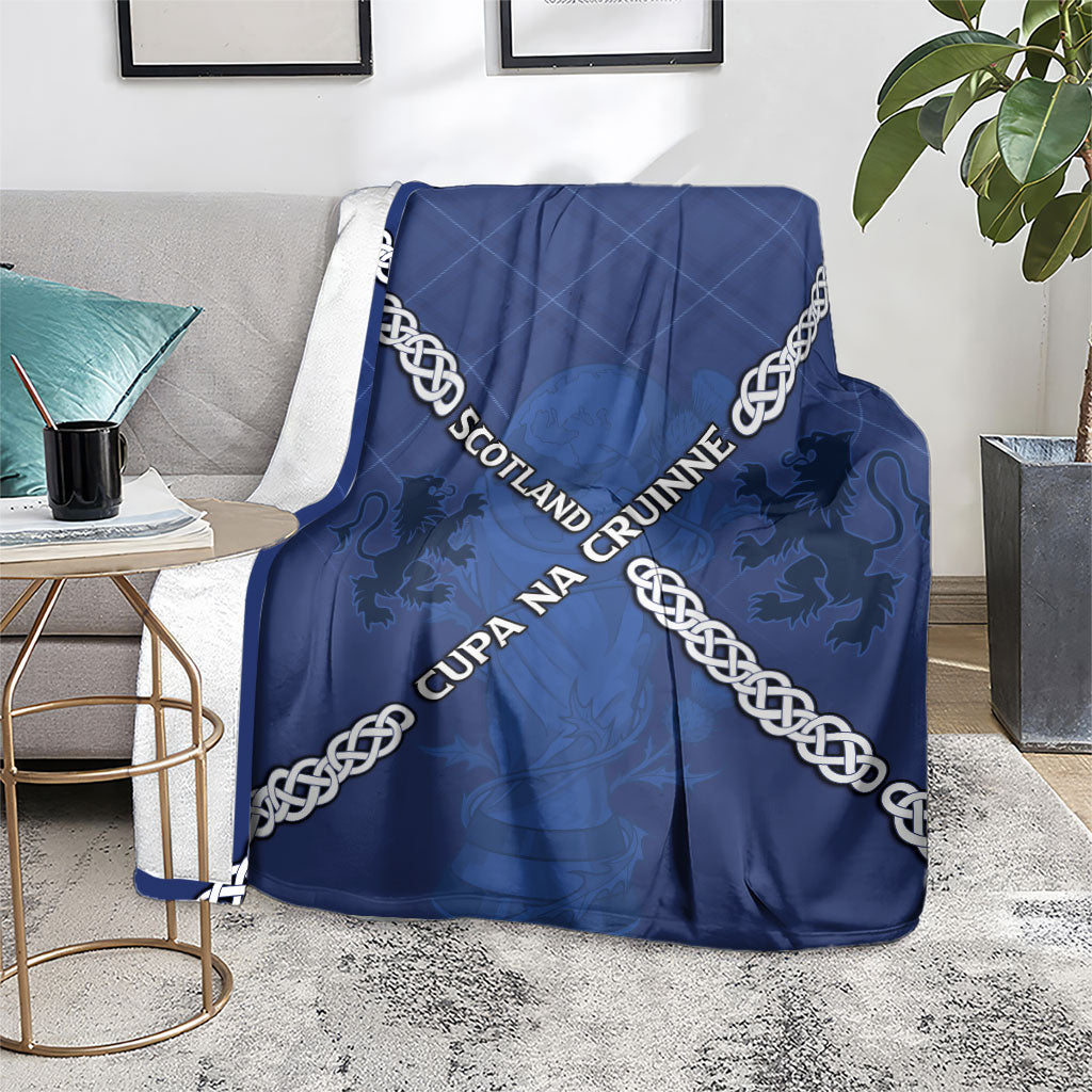 Scotland Football Blanket Saltire Celtic Knot Lion Rampant