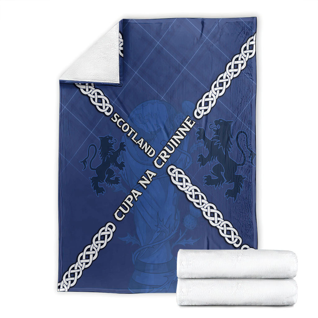Scotland Football Blanket Saltire Celtic Knot Lion Rampant