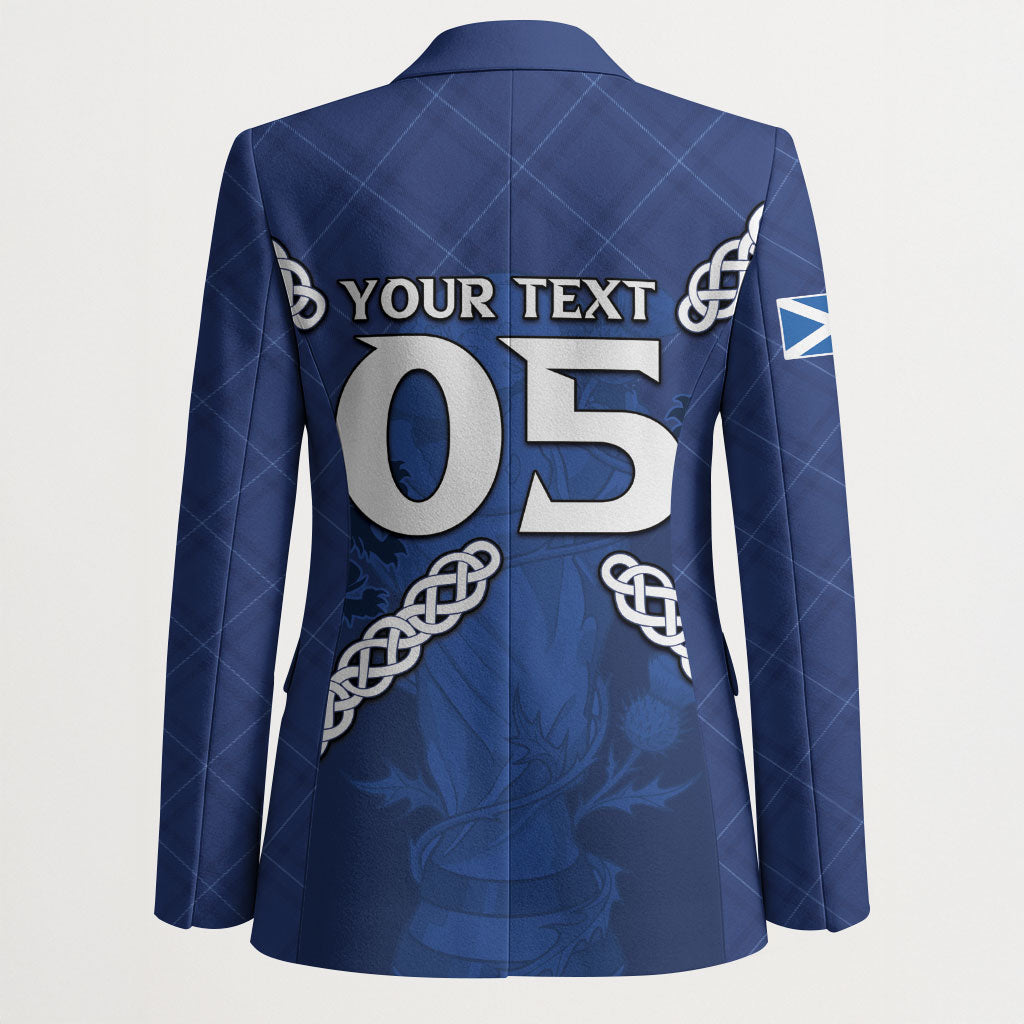 Custom Scotland Football Blazer Saltire Celtic Knot Lion Rampant