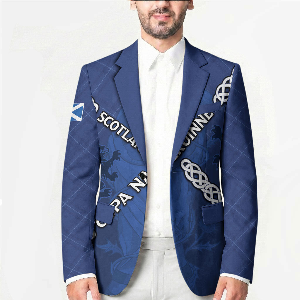 Custom Scotland Football Blazer Saltire Celtic Knot Lion Rampant