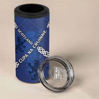 Custom Scotland Football 4 in 1 Can Cooler Tumbler Saltire Celtic Knot Lion Rampant