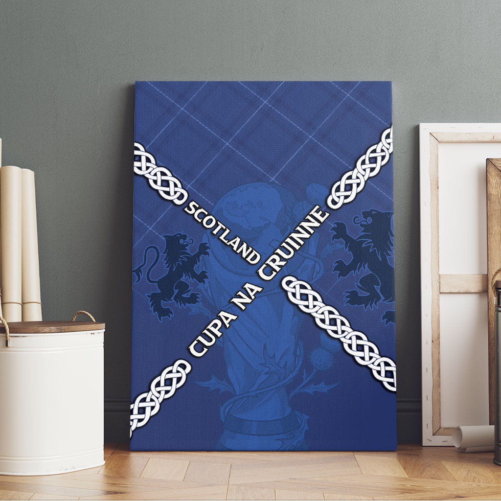 Scotland Football Canvas Wall Art Saltire Celtic Knot Lion Rampant