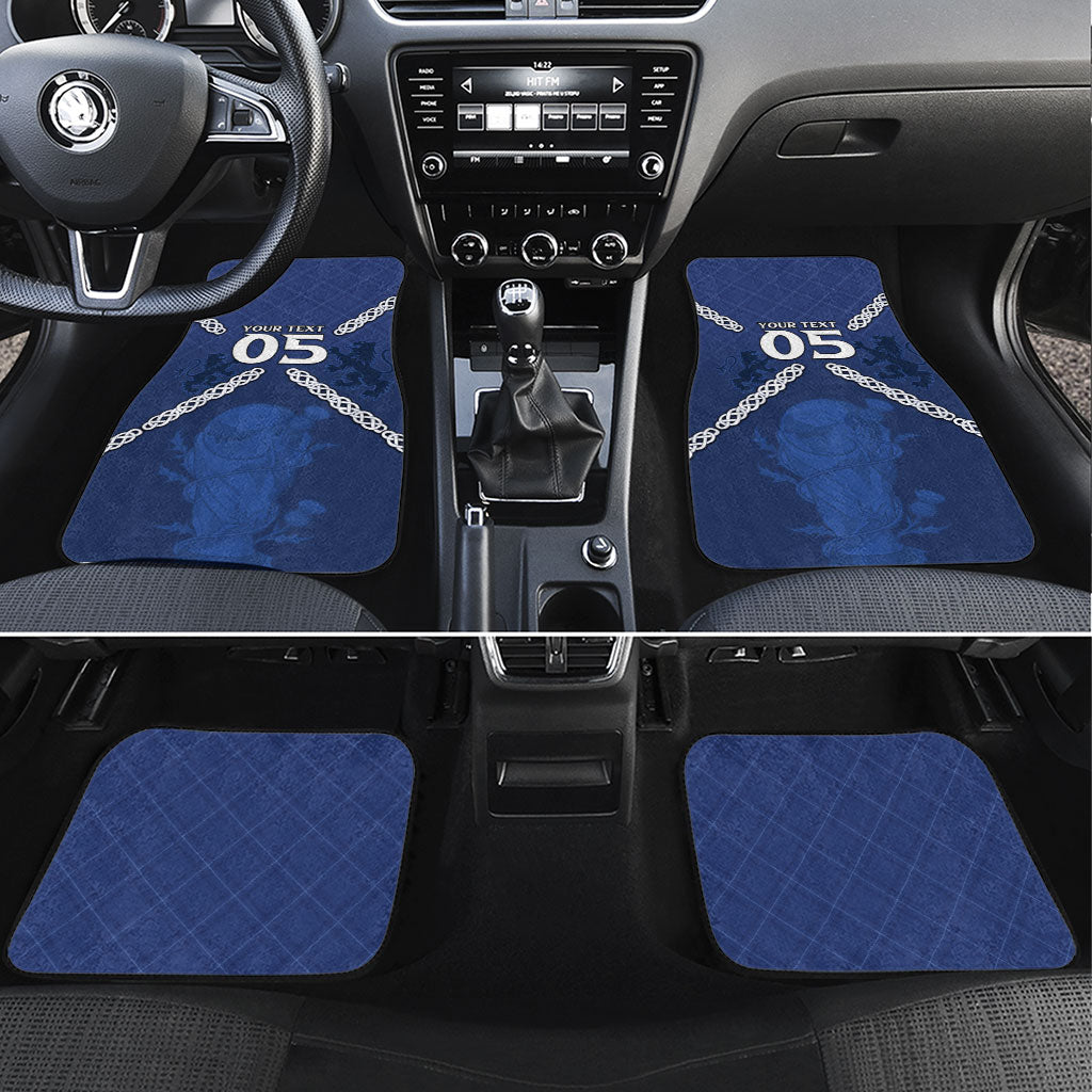 Custom Scotland Football Car Mats Saltire Celtic Knot Lion Rampant