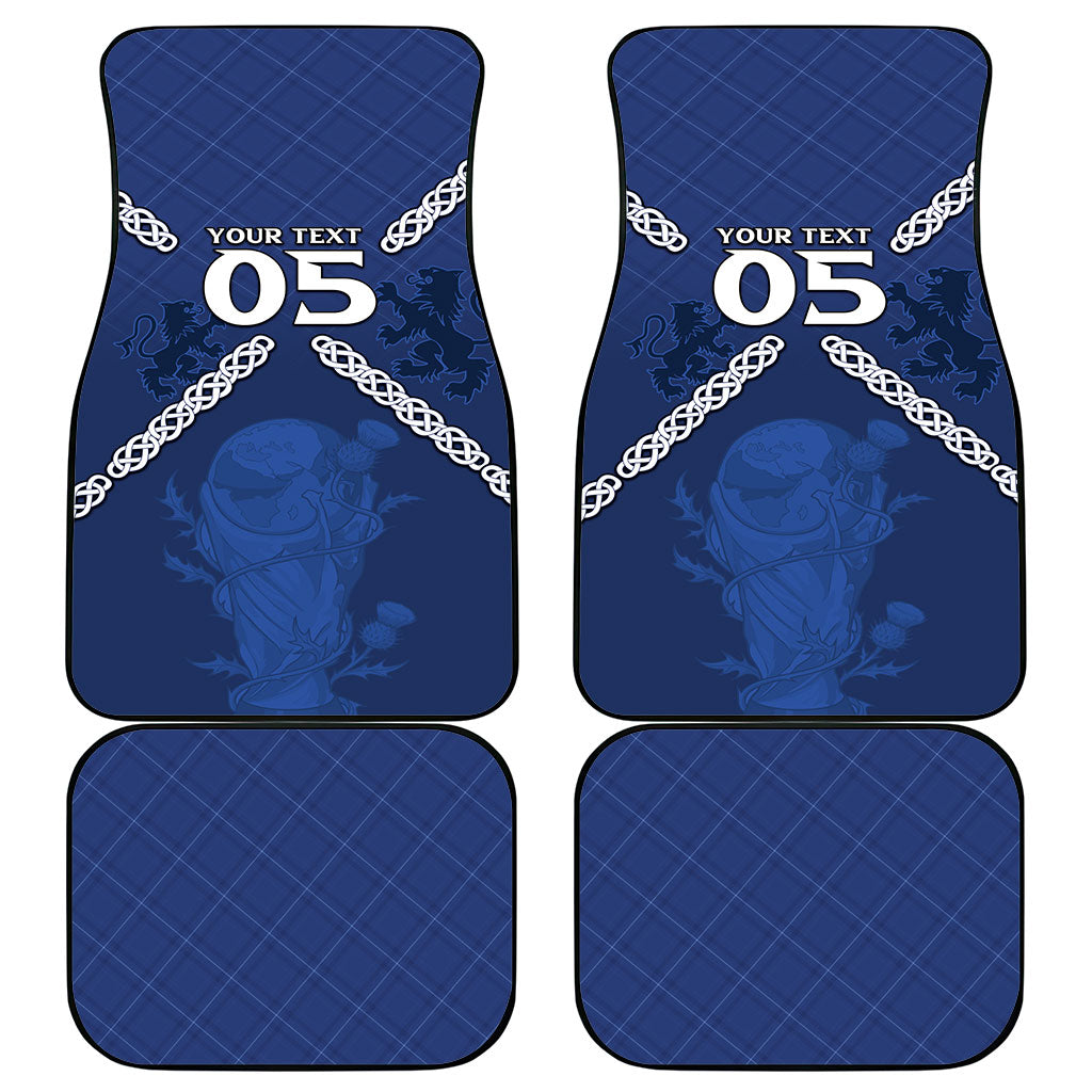 Custom Scotland Football Car Mats Saltire Celtic Knot Lion Rampant
