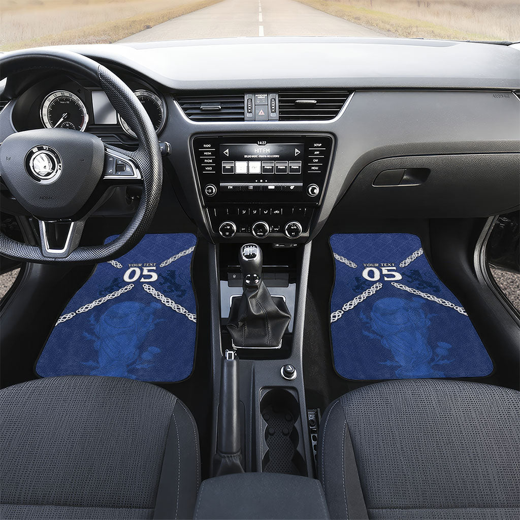 Custom Scotland Football Car Mats Saltire Celtic Knot Lion Rampant