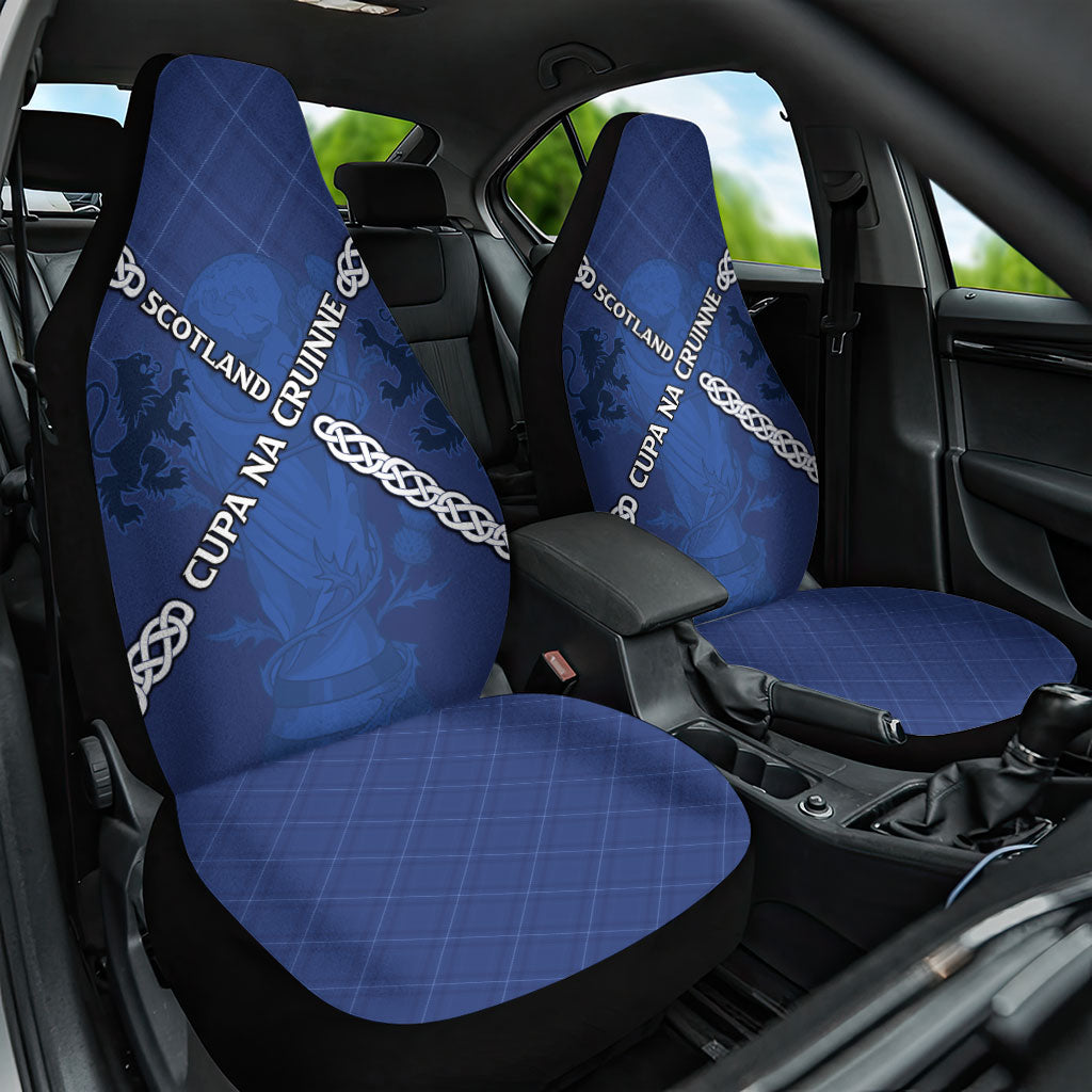 Scotland Football Car Seat Cover Saltire Celtic Knot Lion Rampant