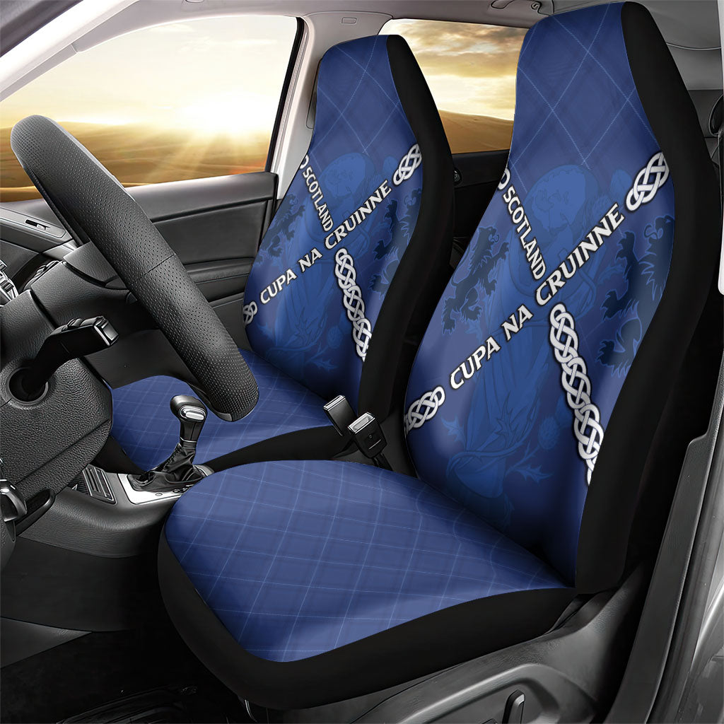 Scotland Football Car Seat Cover Saltire Celtic Knot Lion Rampant