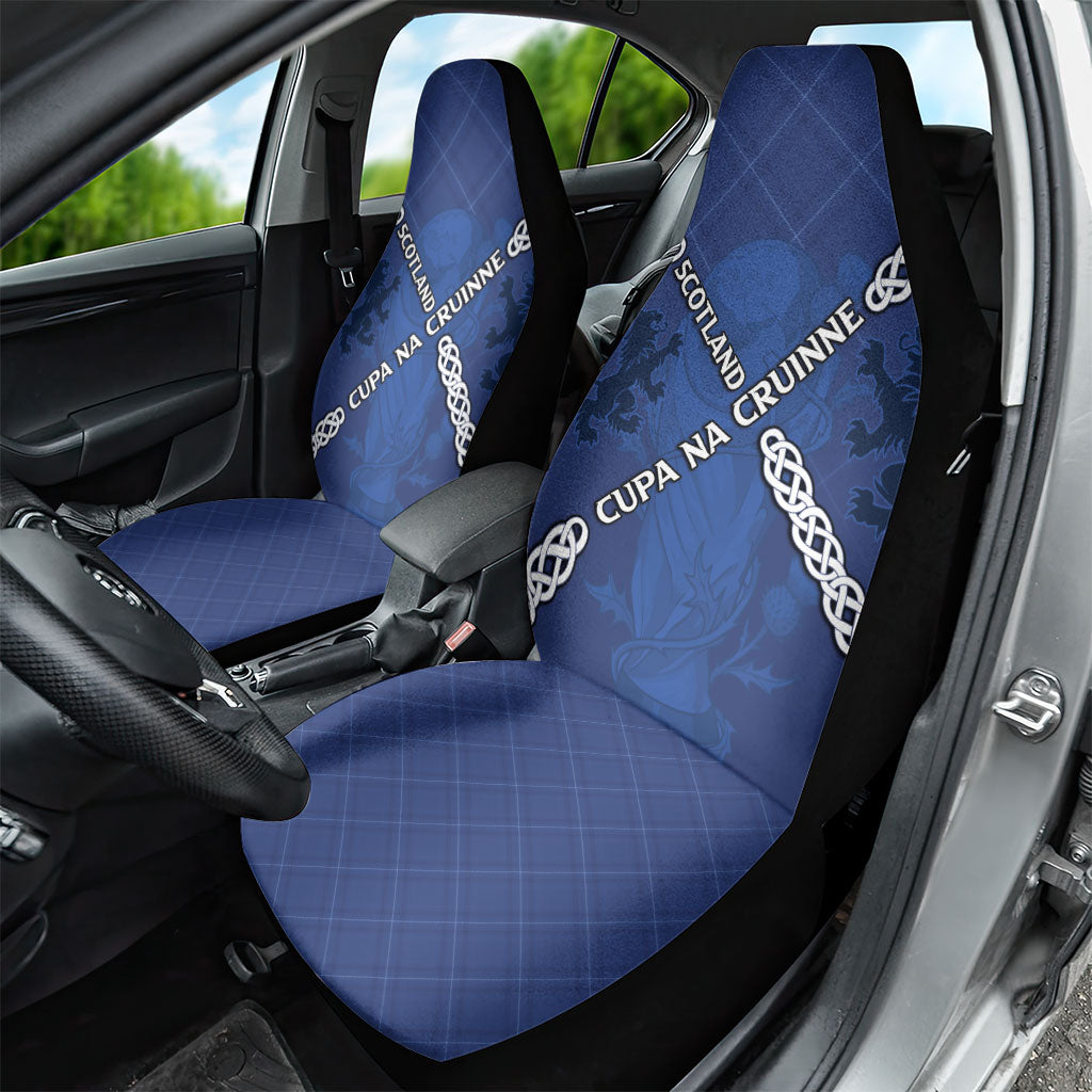 Scotland Football Car Seat Cover Saltire Celtic Knot Lion Rampant