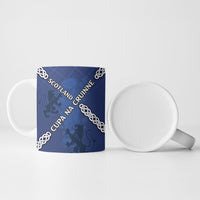 Custom Scotland Football Ceramic Mug Saltire Celtic Knot Lion Rampant