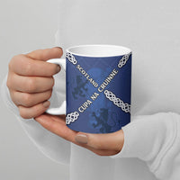 Custom Scotland Football Ceramic Mug Saltire Celtic Knot Lion Rampant