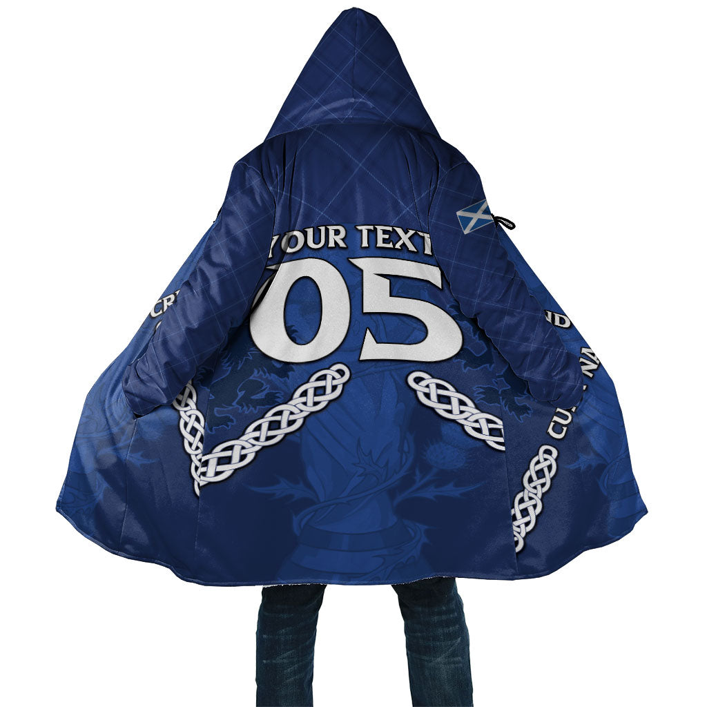 Custom Scotland Football Cloak Saltire Celtic Knot Lion Rampant