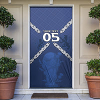 Custom Scotland Football Door Cover Saltire Celtic Knot Lion Rampant