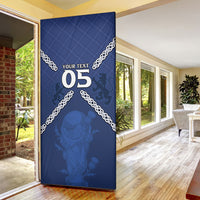 Custom Scotland Football Door Cover Saltire Celtic Knot Lion Rampant