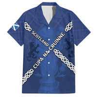 Custom Scotland Football Hawaiian Shirt Saltire Celtic Knot Lion Rampant