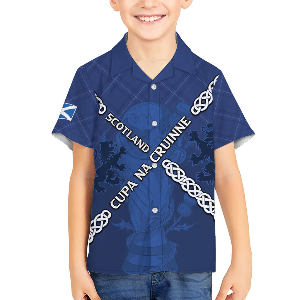Custom Scotland Football Hawaiian Shirt Saltire Celtic Knot Lion Rampant