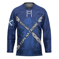 Custom Scotland Football Hockey Jersey Saltire Celtic Knot Lion Rampant